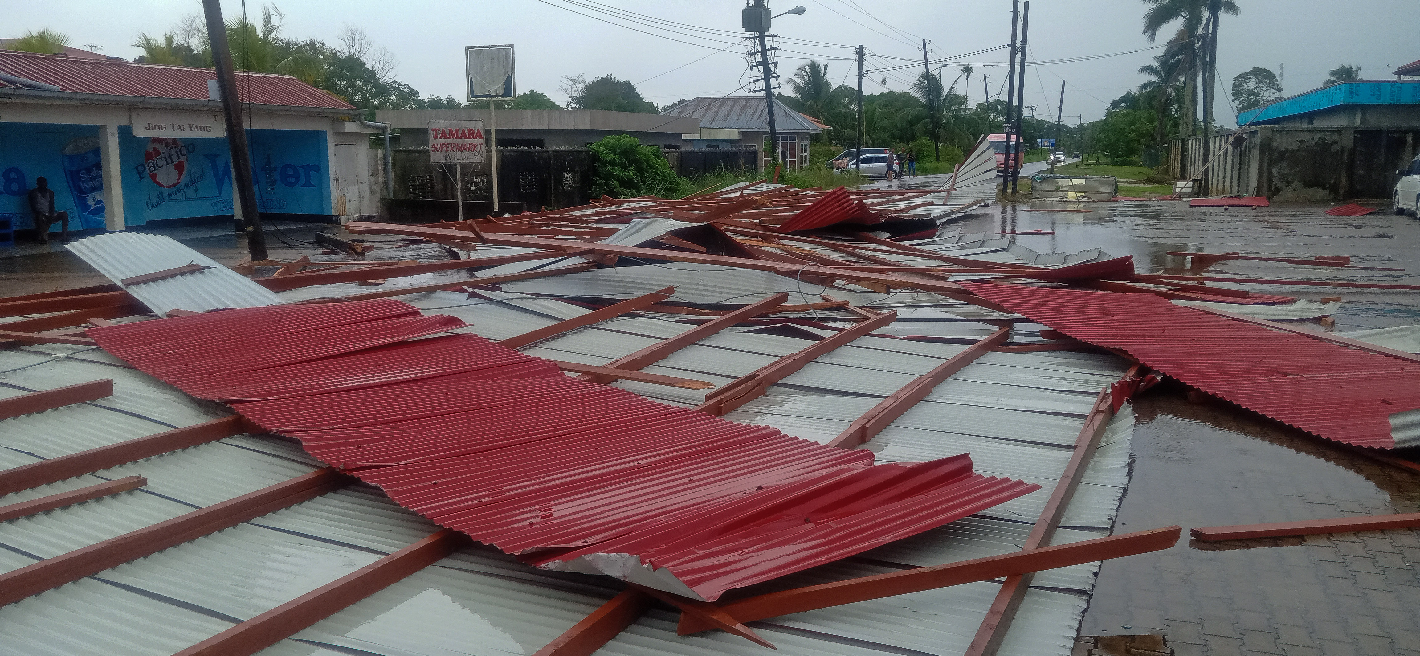 Roof in street