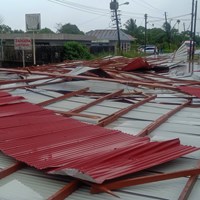 Roof in street